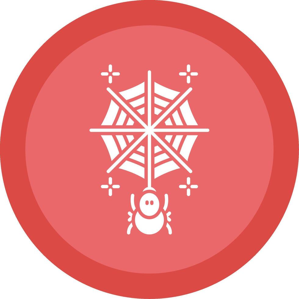 Spiderweb Glyph Multi Circle Icon vector