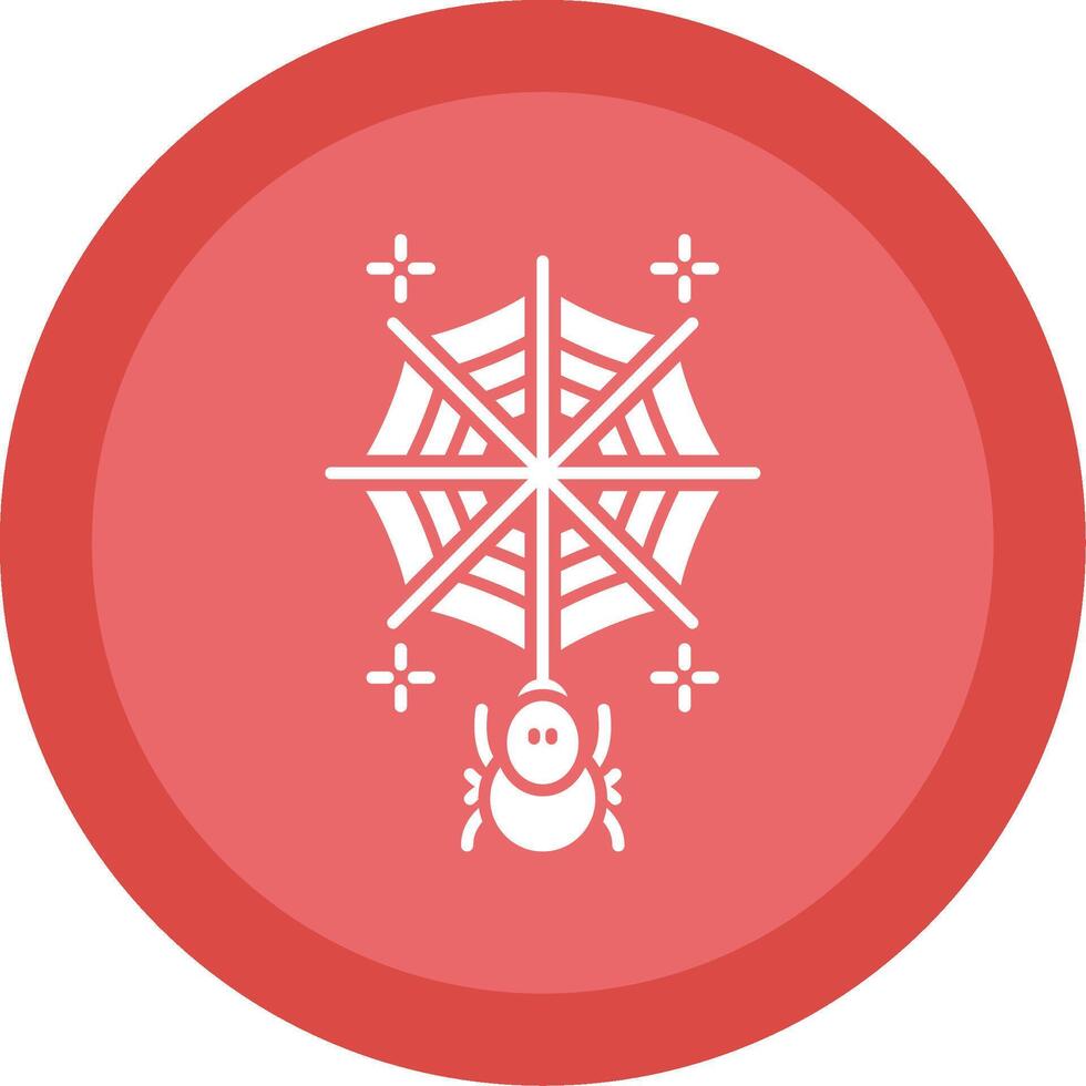 Spiderweb Glyph Multi Circle Icon vector