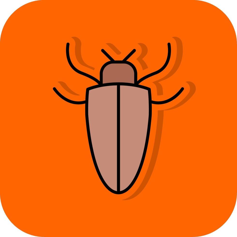 insecto lleno naranja antecedentes icono vector