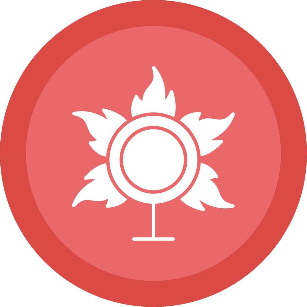 Ring Of Fire Glyph Multi Circle Icon vector