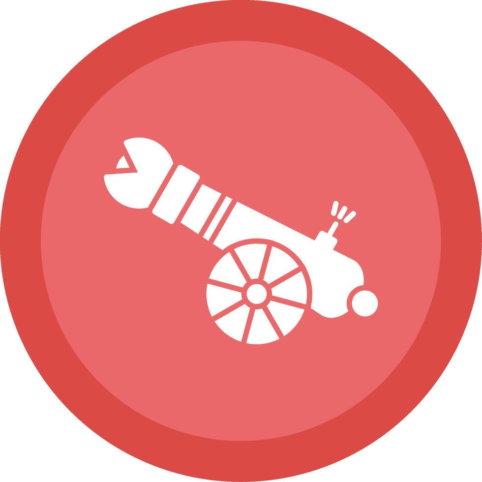 Human Cannonball Glyph Multi Circle Icon vector