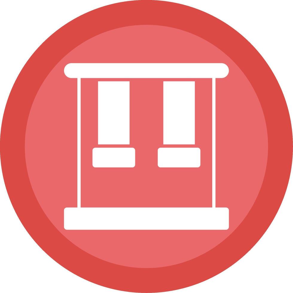 Trapeze Glyph Multi Circle Icon vector