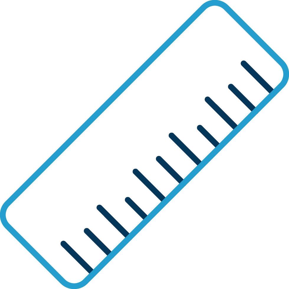 Rule Line Blue Two Color Icon vector