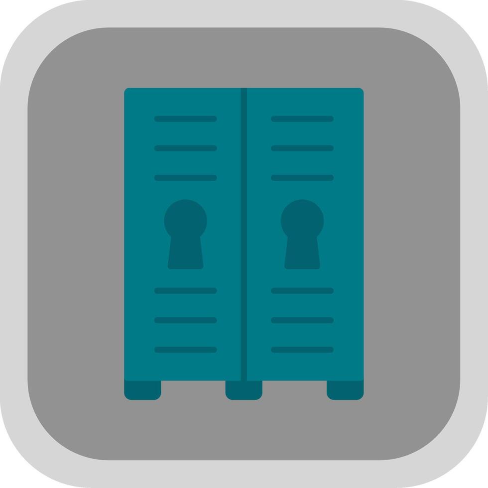 Lockers Flat Round Corner Icon vector