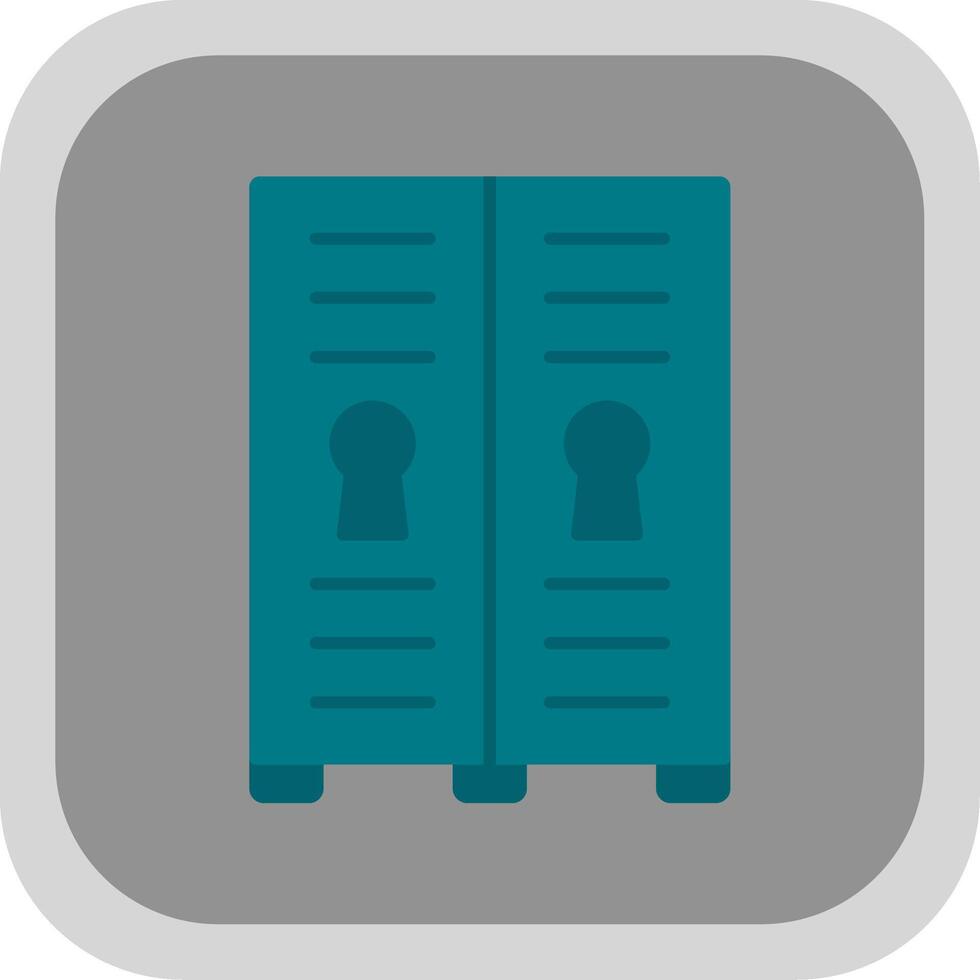 Lockers Flat Round Corner Icon vector