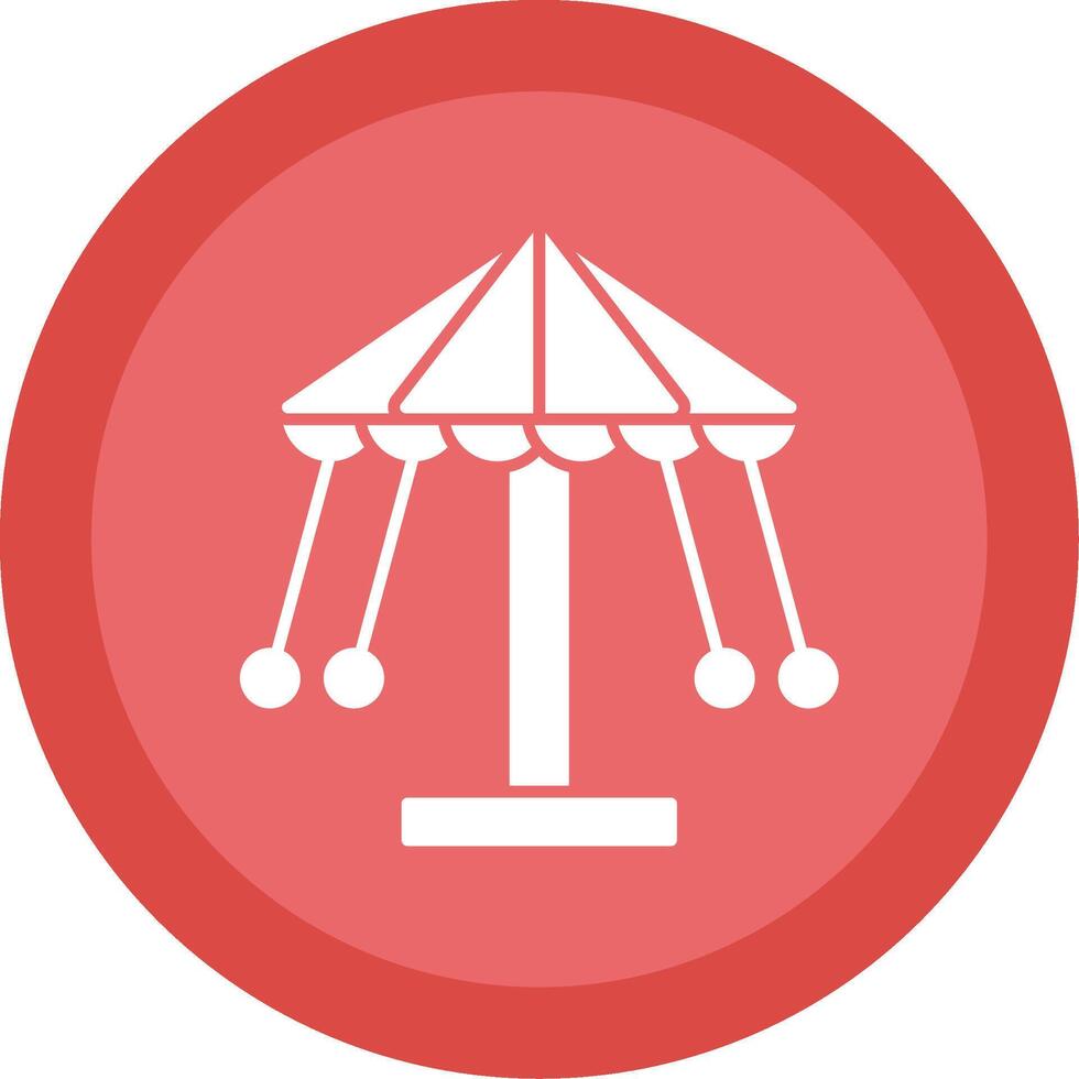 Carousel Cup Glyph Multi Circle Icon vector