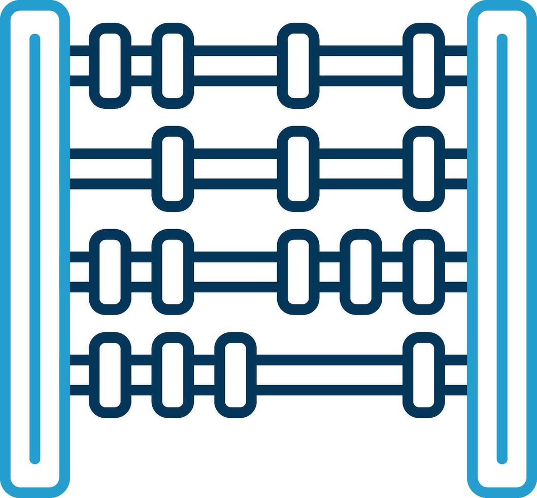 Abacus Line Blue Two Color Icon vector