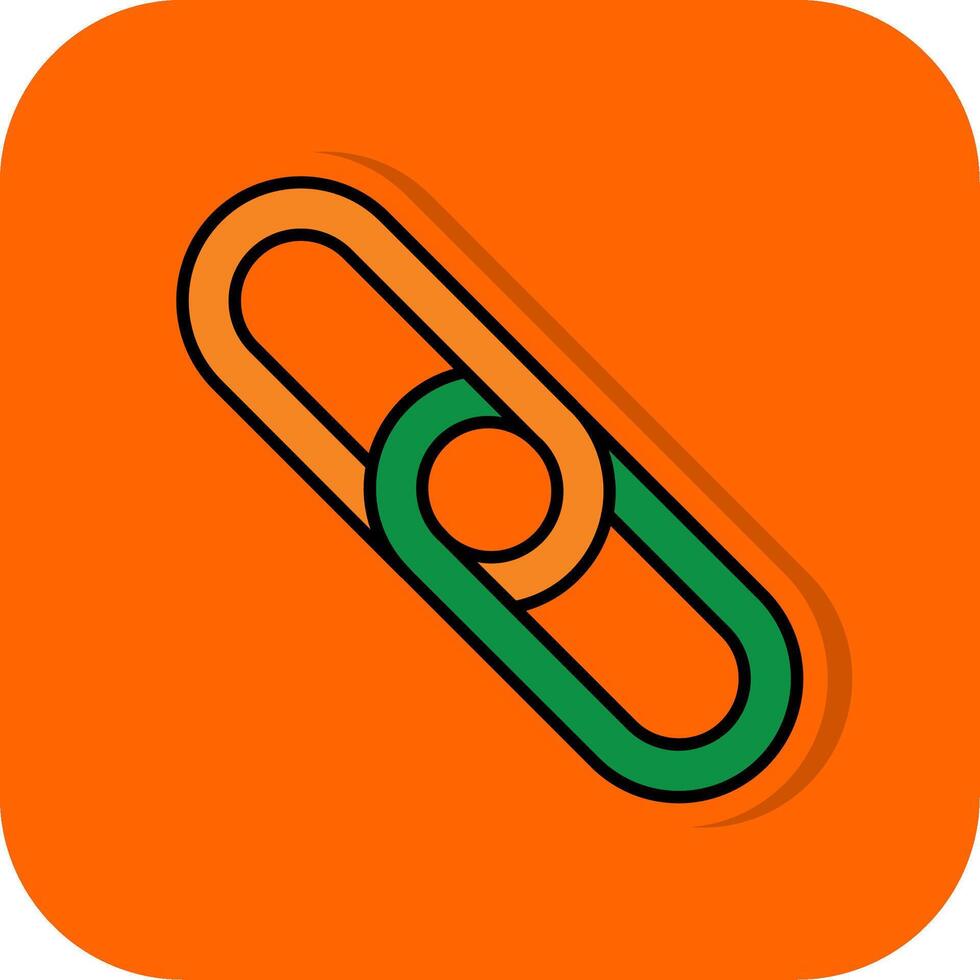 Backlink Filled Orange background Icon vector