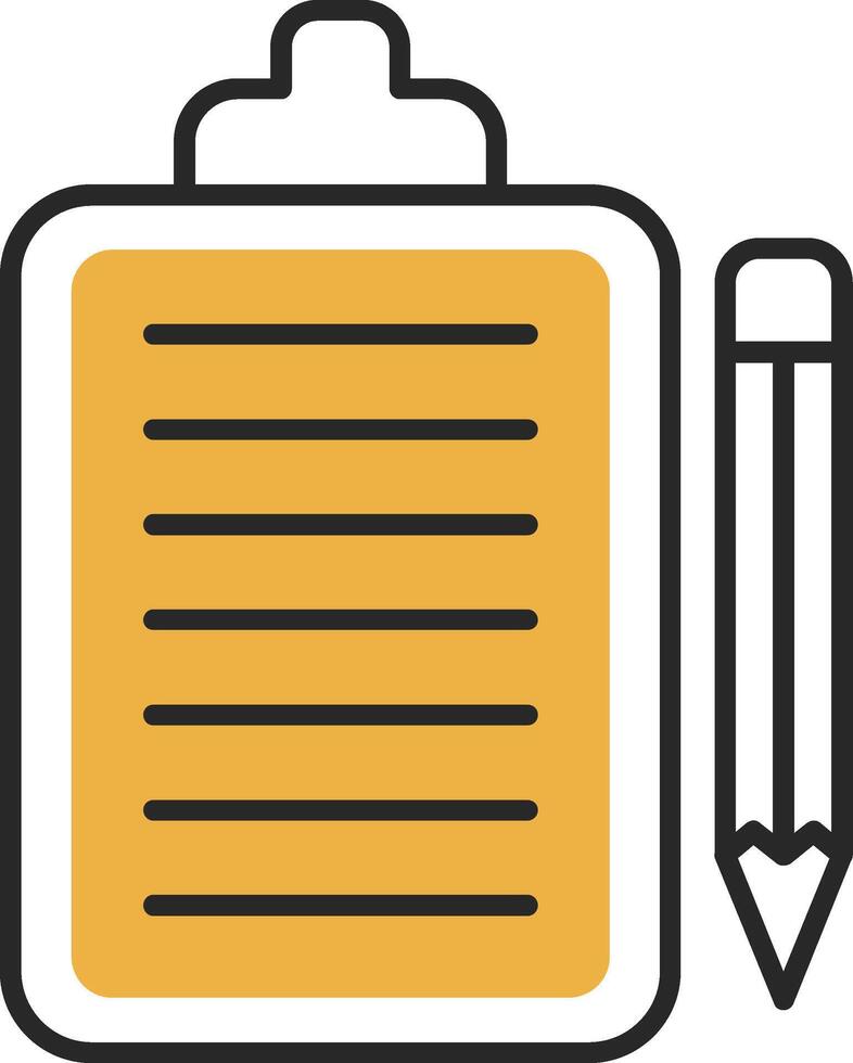 Note Skined Filled Icon vector