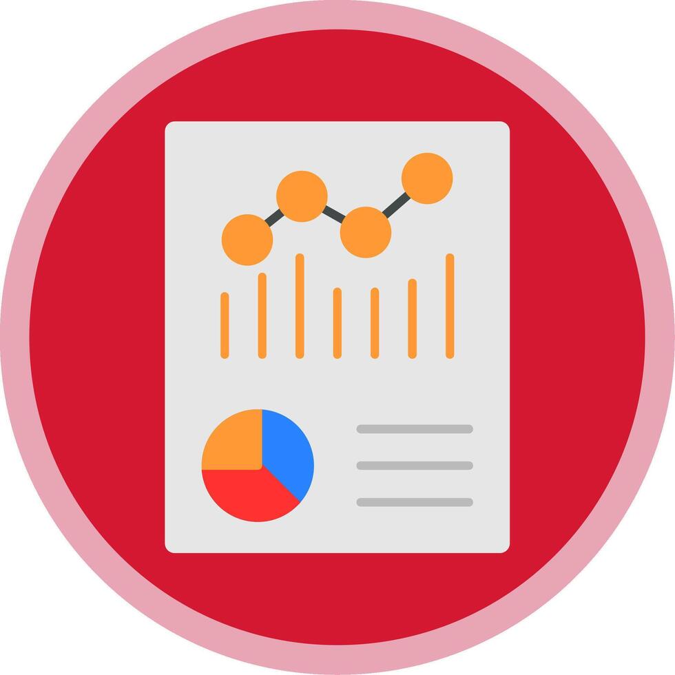 Graphical Report Flat Multi Circle Icon vector