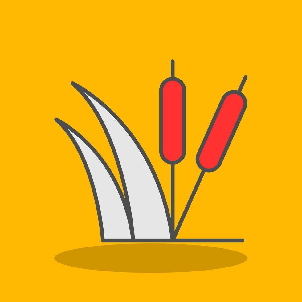 Sedge Filled Shadow Icon vector