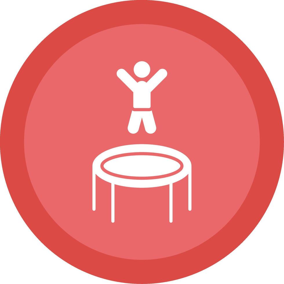 Trampoline Glyph Multi Circle Icon vector