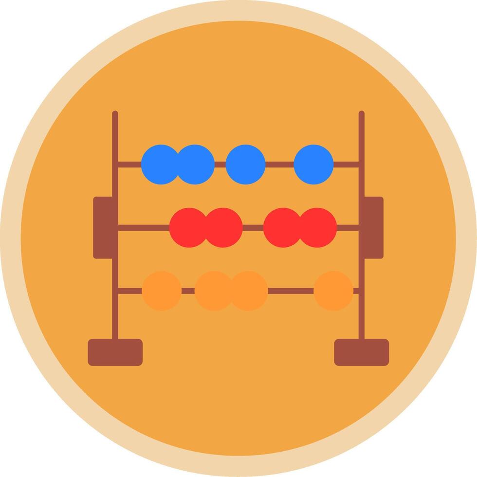 Abacus Flat Multi Circle Icon vector