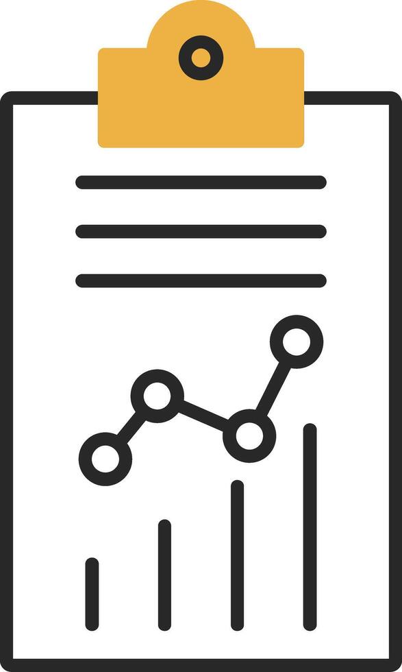 Report Skined Filled Icon vector