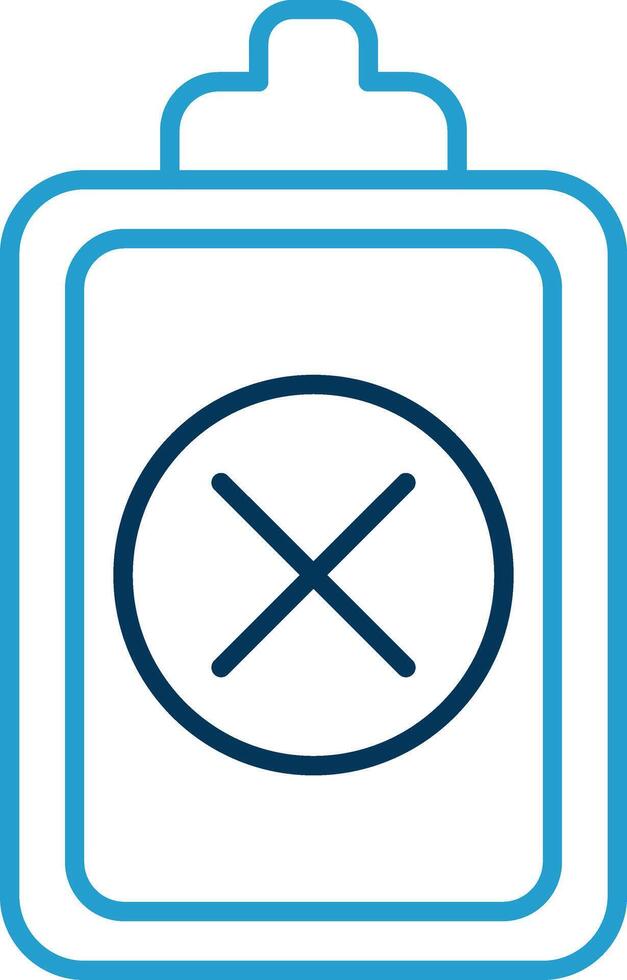 Wrong Line Blue Two Color Icon vector