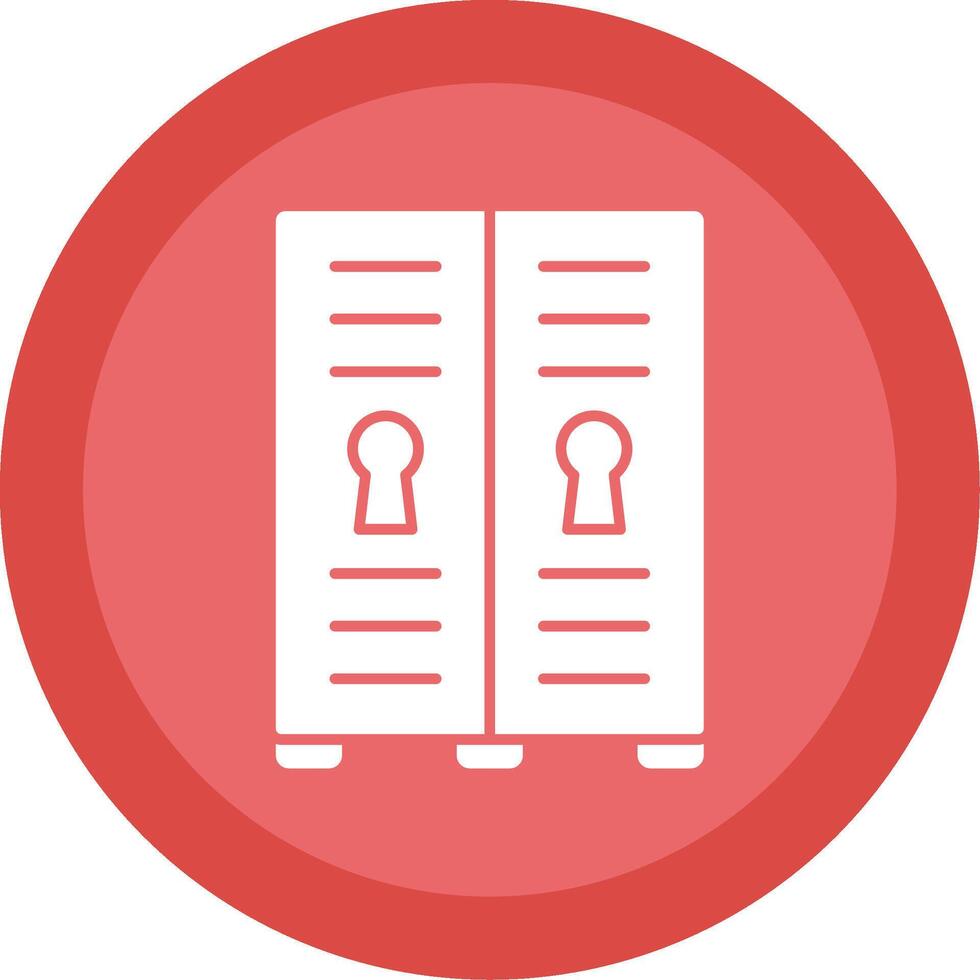 Lockers Glyph Multi Circle Icon vector
