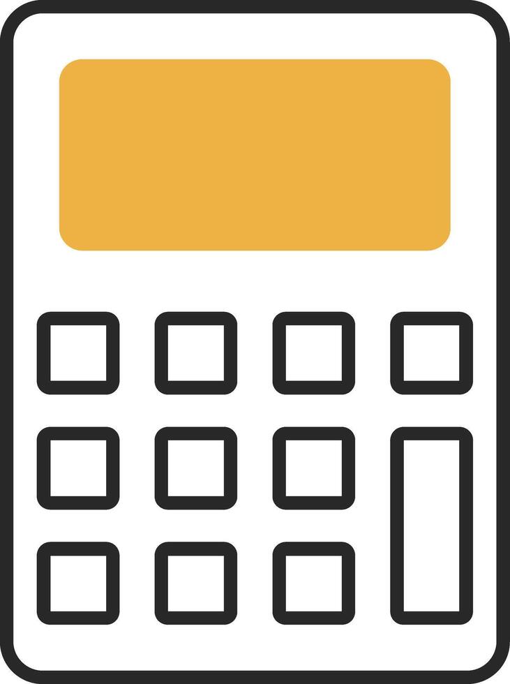 Calculator Skined Filled Icon vector