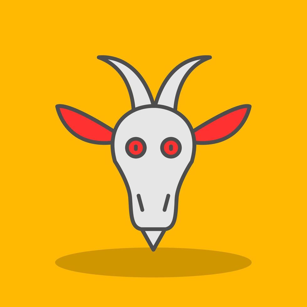 Goat Filled Shadow Icon vector