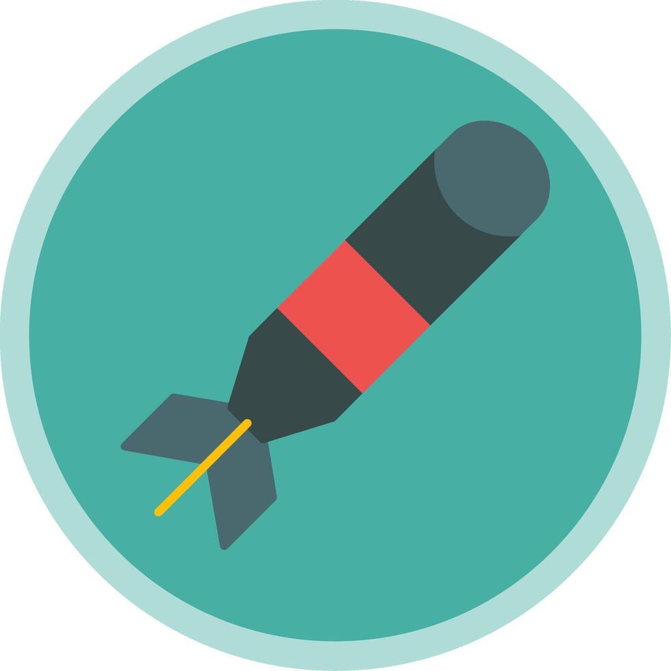 Torpedo Flat Multi Circle Icon vector