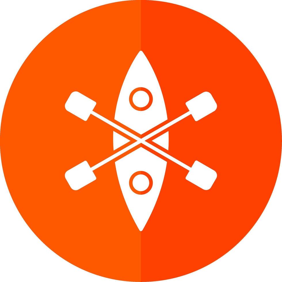 Kayak Glyph Red Circle Icon vector