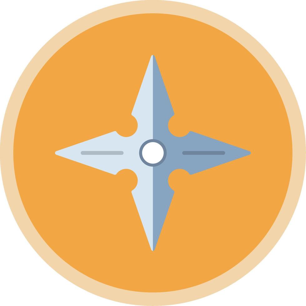 Shuriken Flat Multi Circle Icon vector