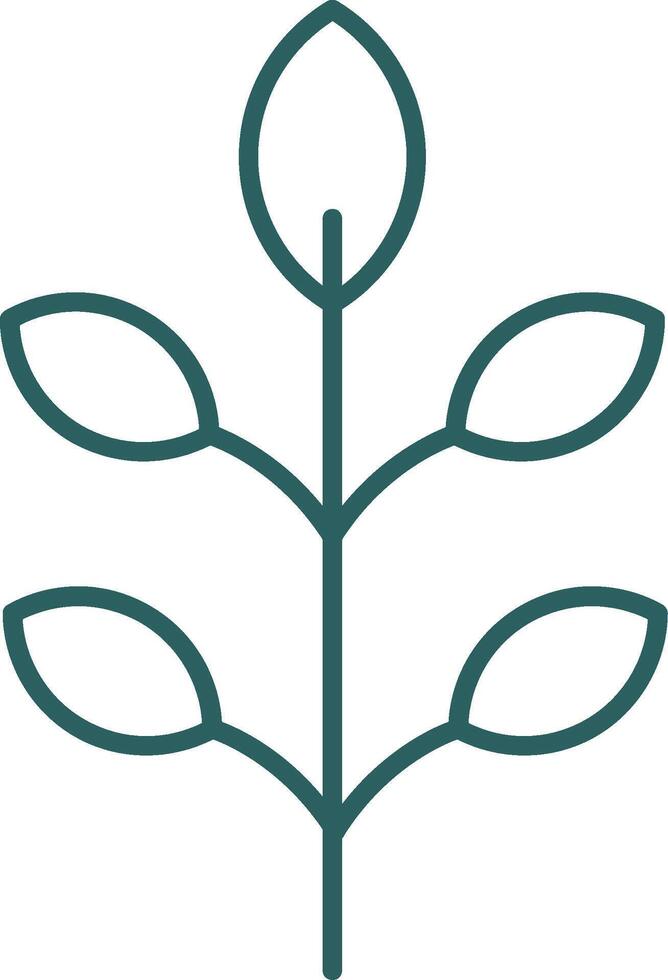 Leaf Line Gradient Round Corner Icon vector