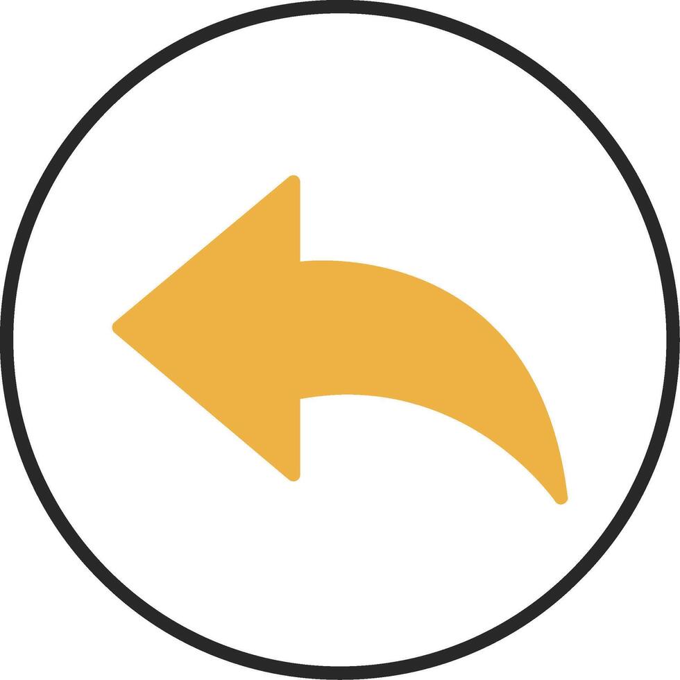 Previous Skined Filled Icon vector