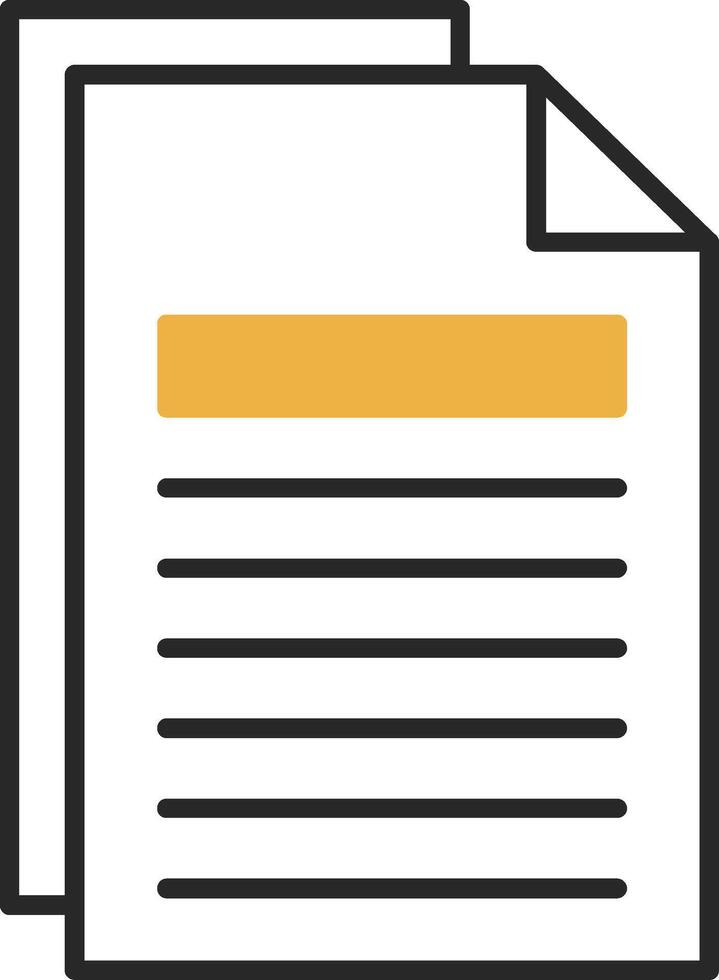 Copy Skined Filled Icon vector