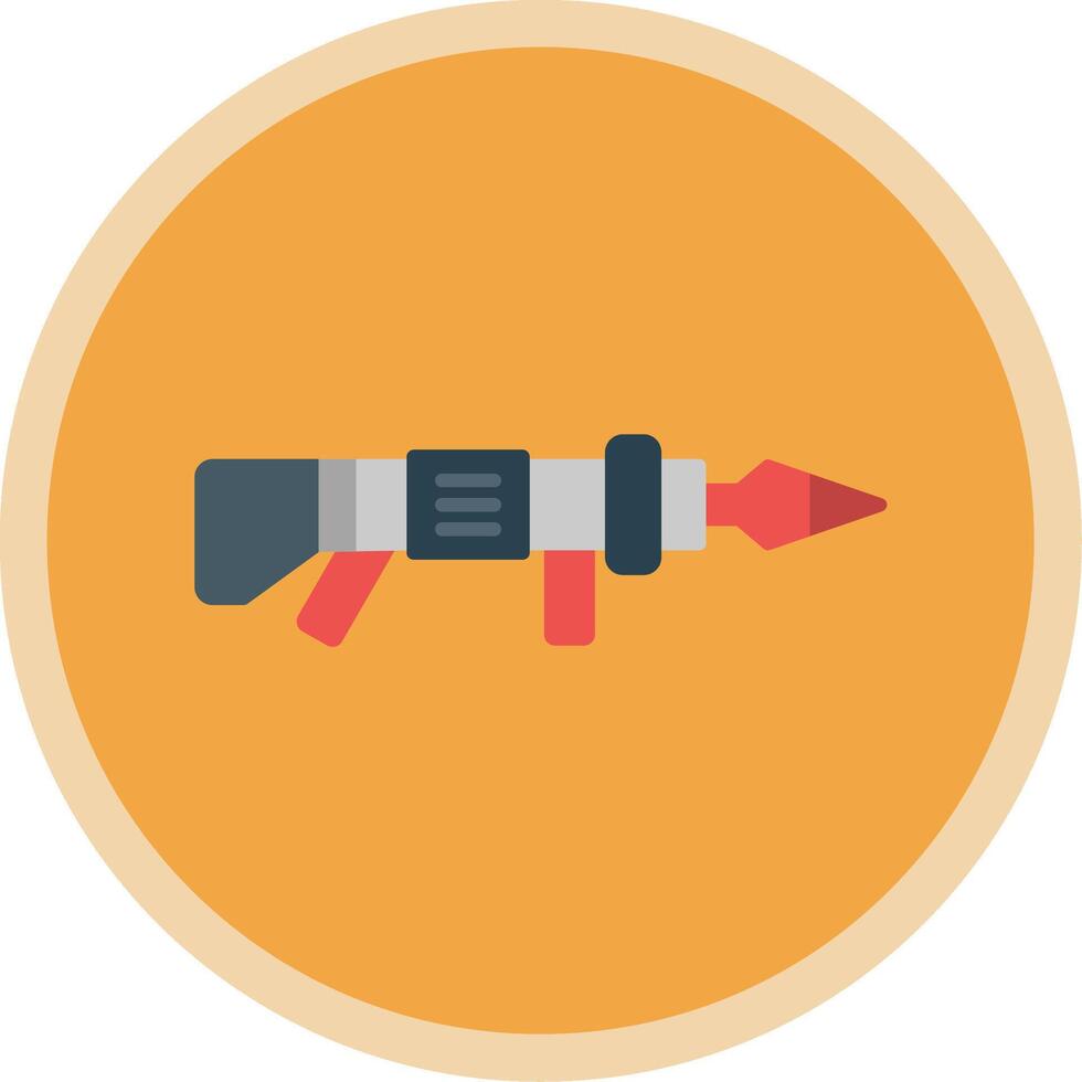 Grenade Launcher Flat Multi Circle Icon vector