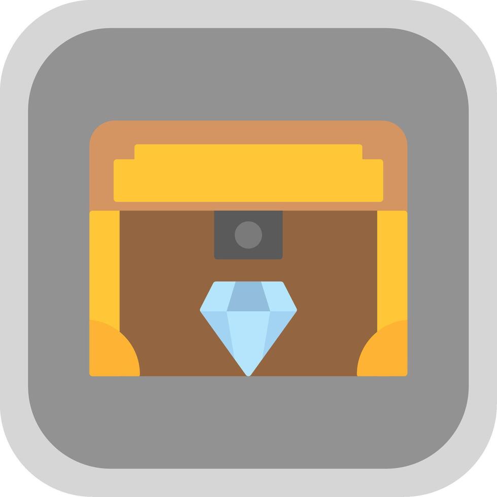 Valuable Flat Round Corner Icon vector