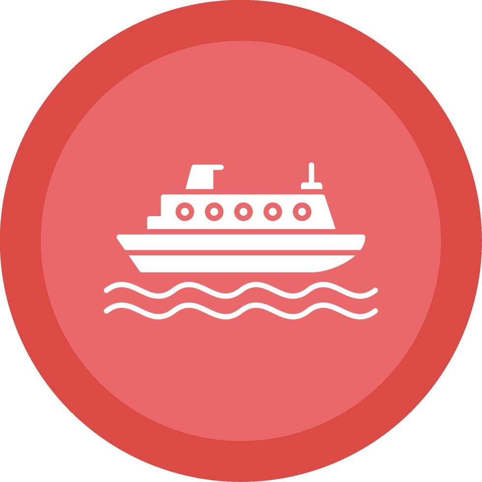 Cruiser Glyph Multi Circle Icon vector