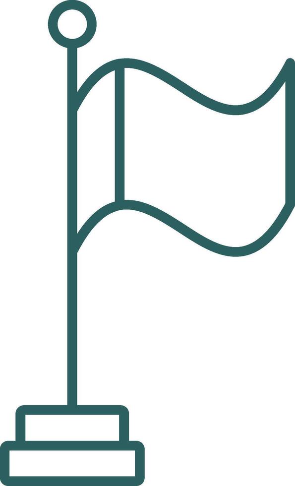 Flag Line Gradient Round Corner Icon vector
