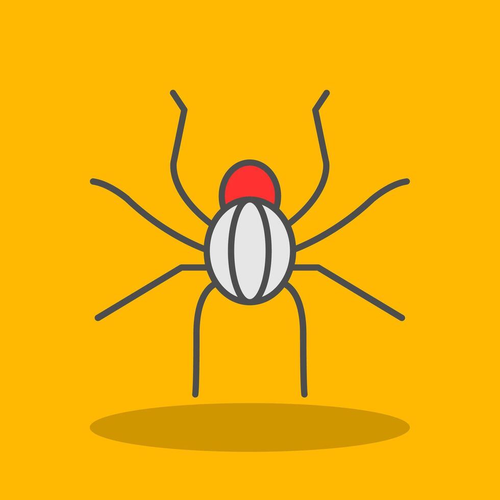 Spider Filled Shadow Icon vector