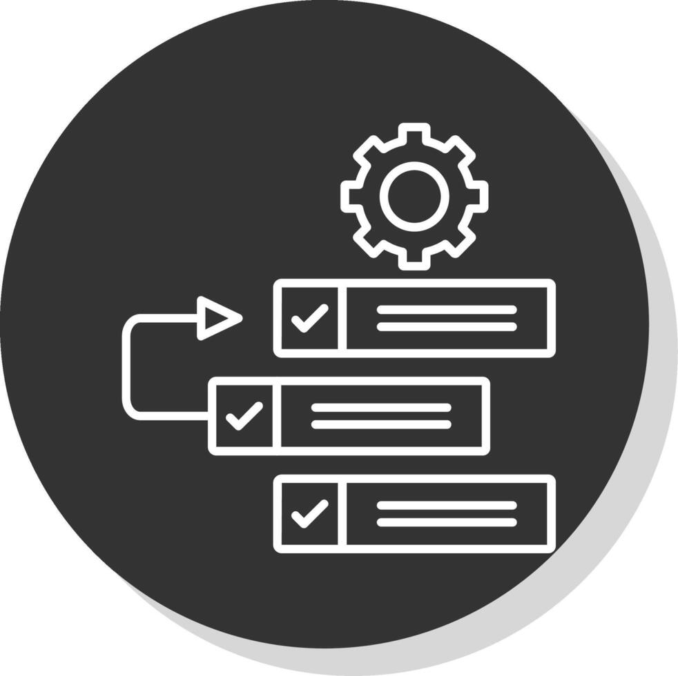Backlog Line Grey Circle Icon vector