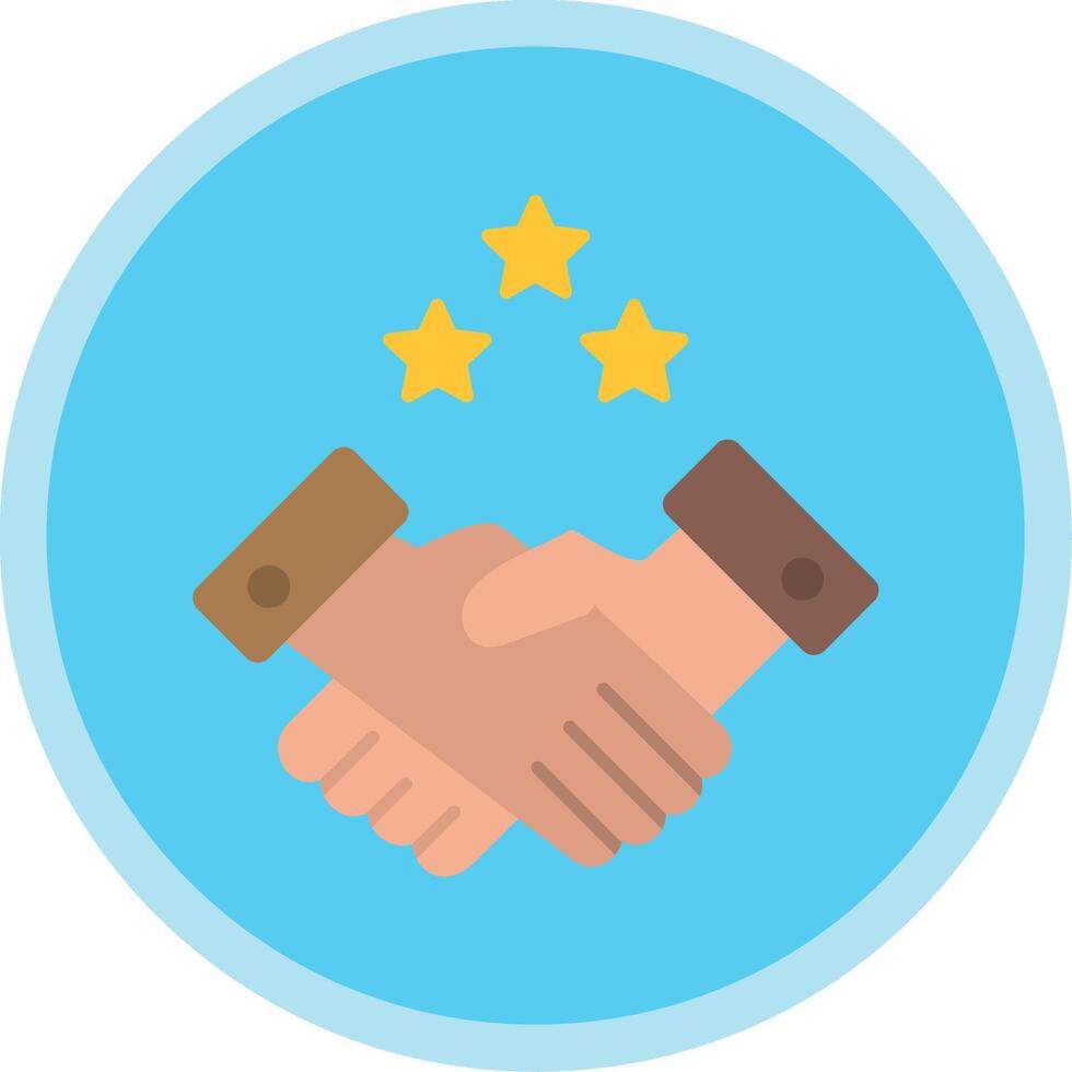 Partnership Handshake Flat Multi Circle Icon vector