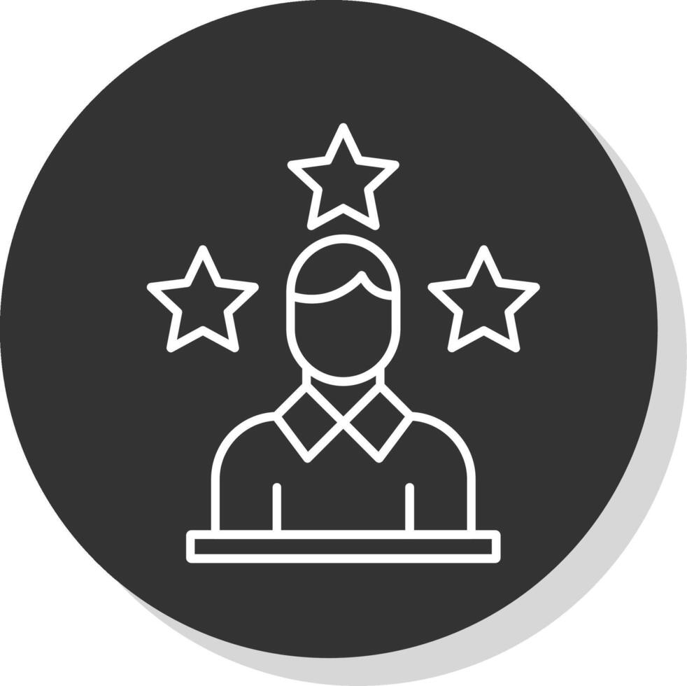 Successful Line Grey Circle Icon vector