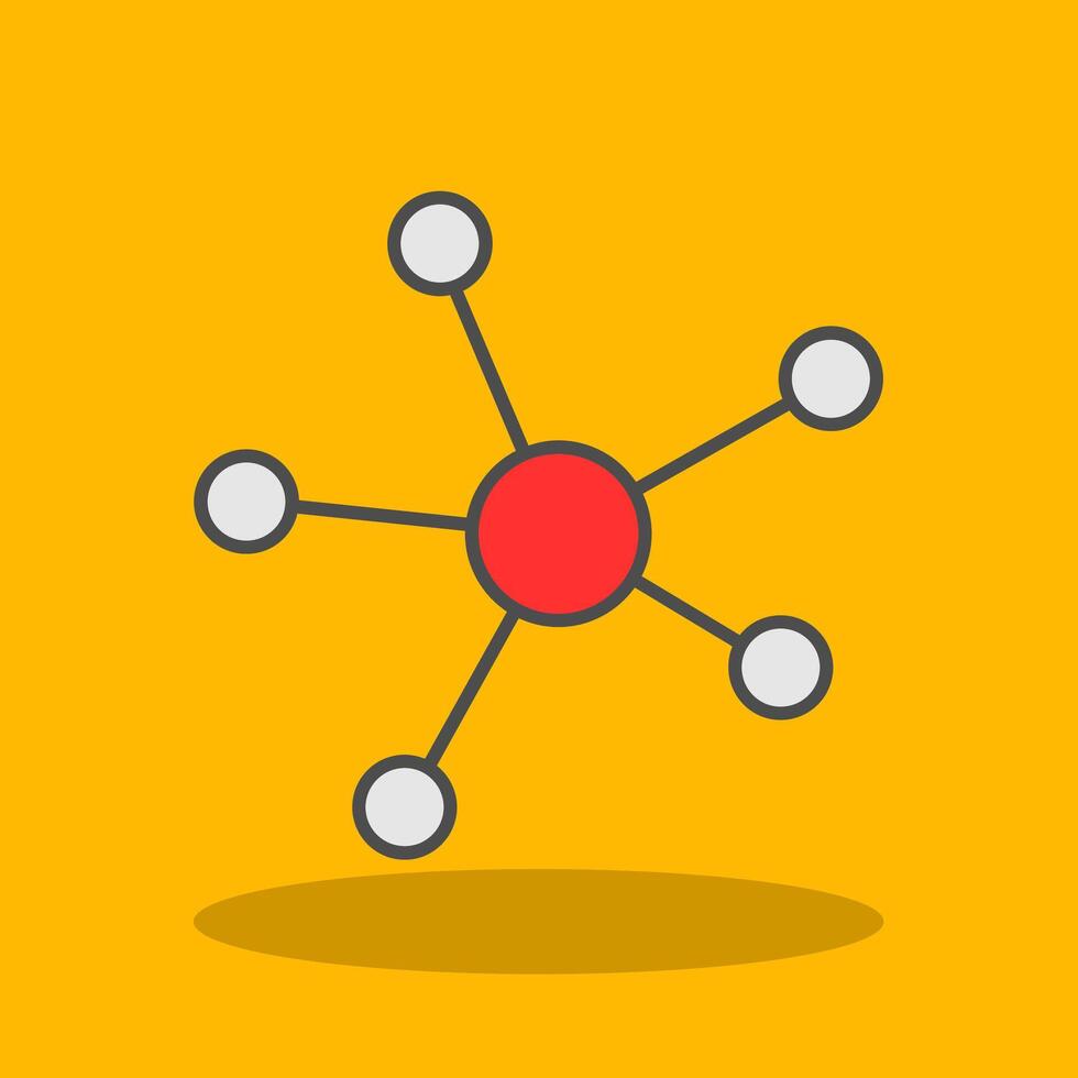 Connection Filled Shadow Icon vector