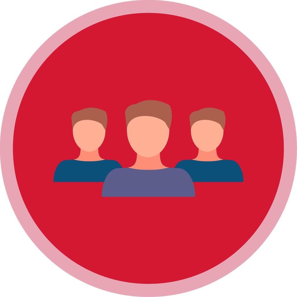 Forum Flat Multi Circle Icon vector