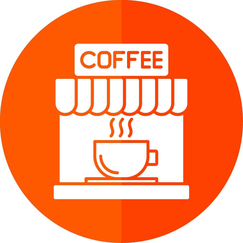 Coffee Glyph Red Circle Icon vector