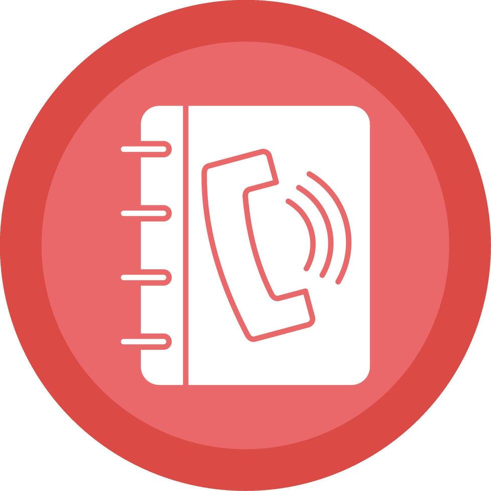 Phonebook Glyph Multi Circle Icon vector