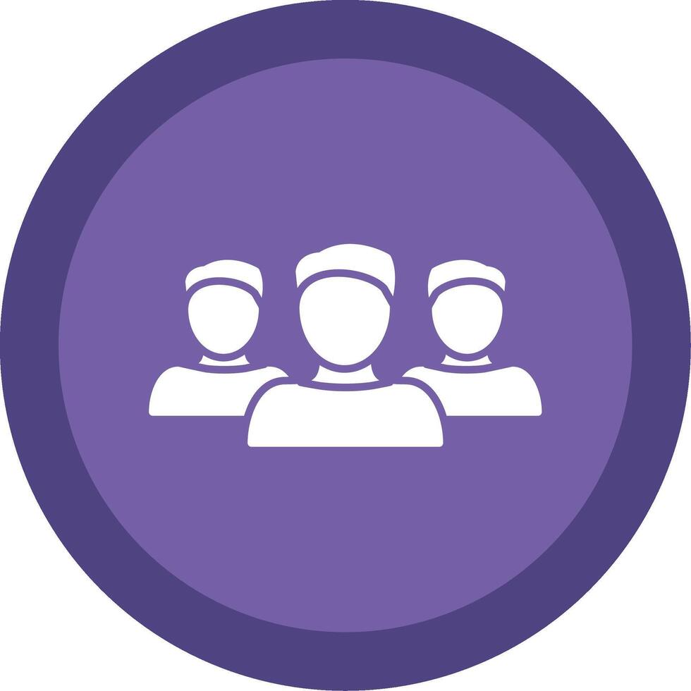 Forum Glyph Multi Circle Icon vector