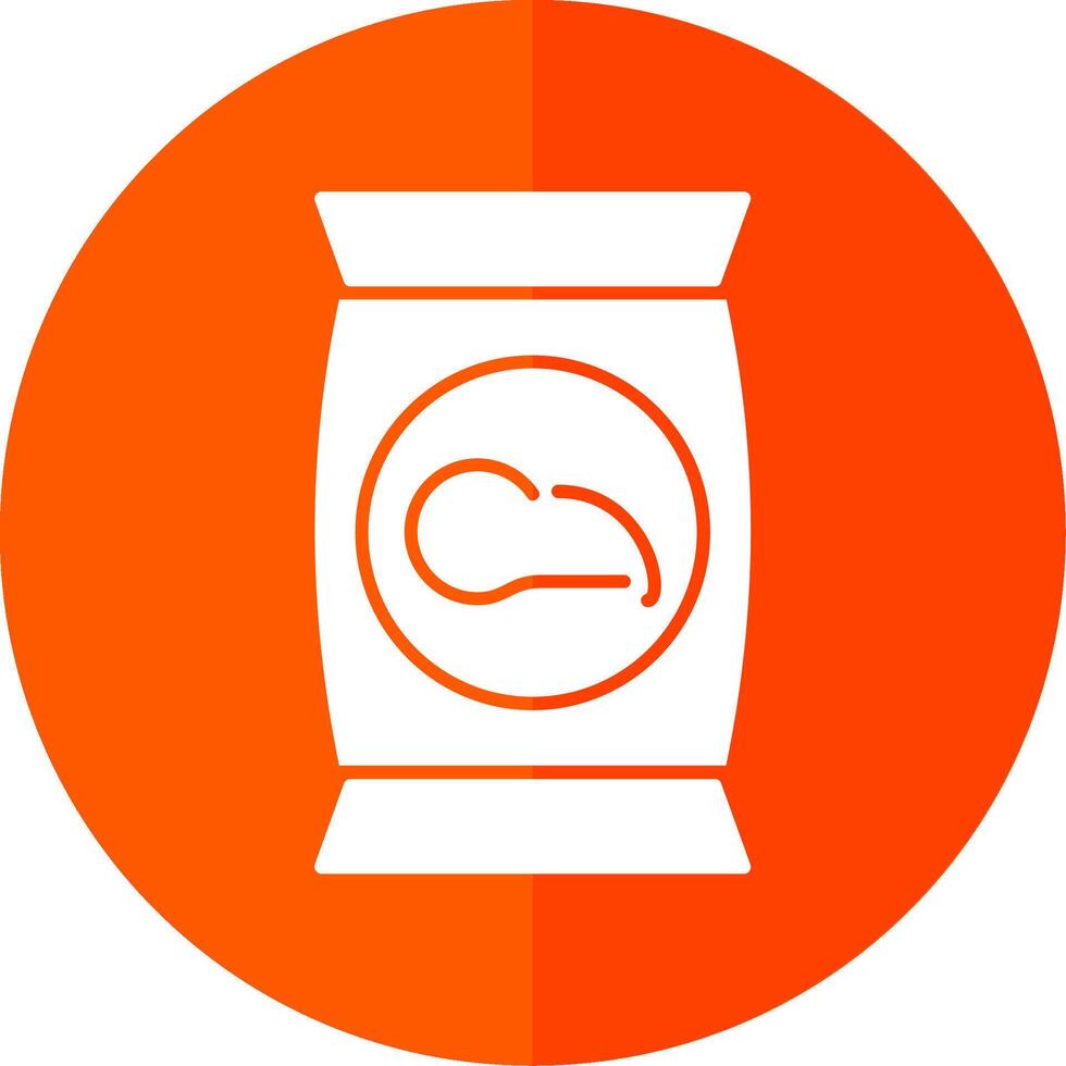 Crisps Glyph Red Circle Icon vector