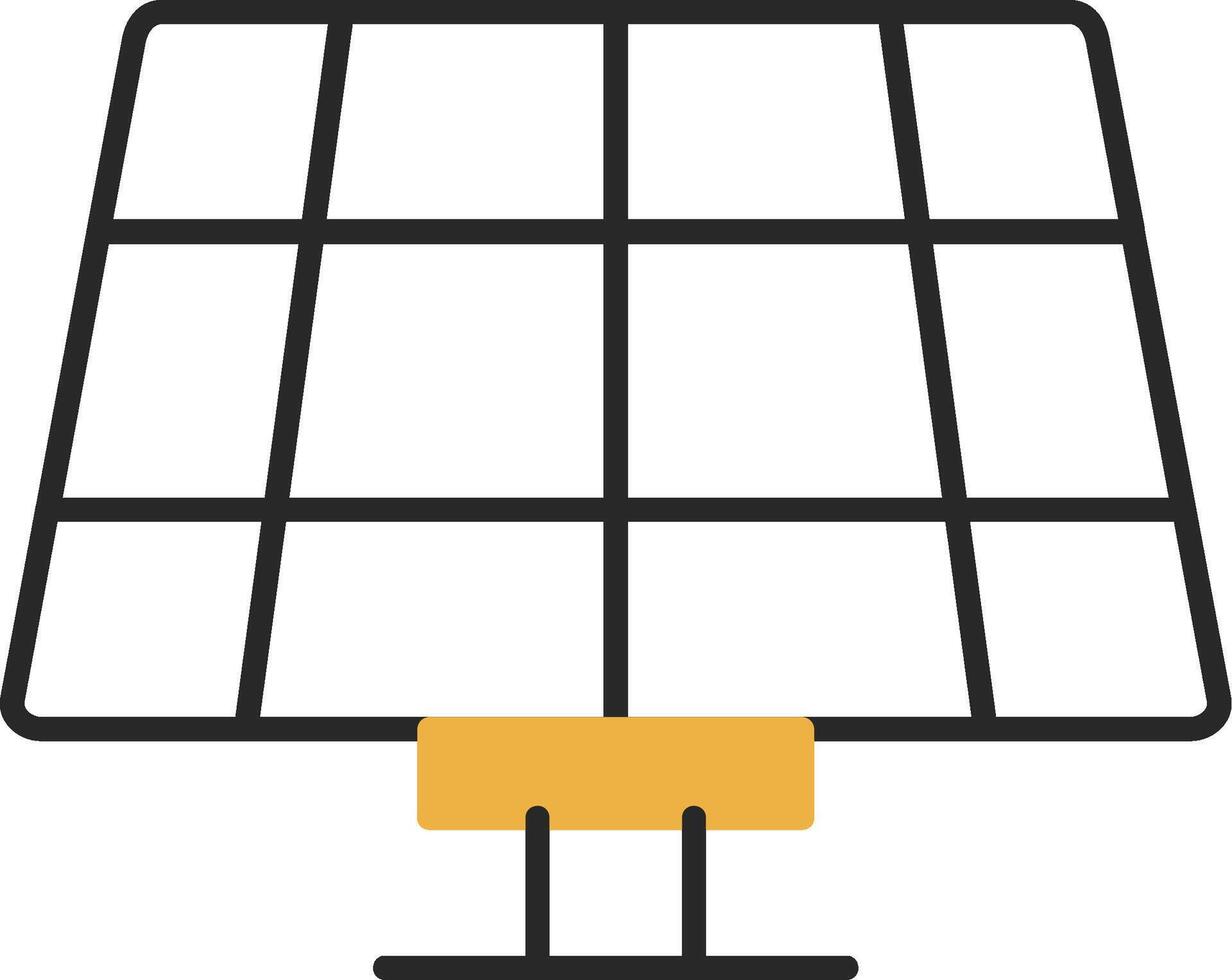 Solar Panel Skined Filled Icon vector