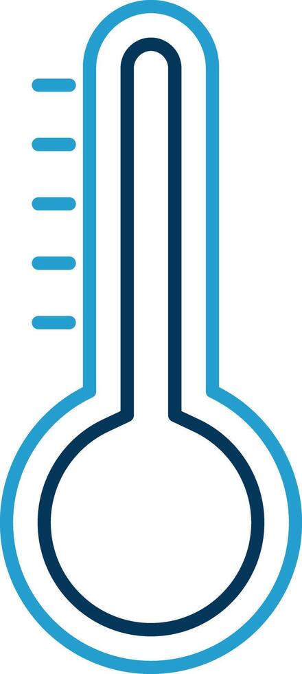 Temperature Line Blue Two Color Icon vector