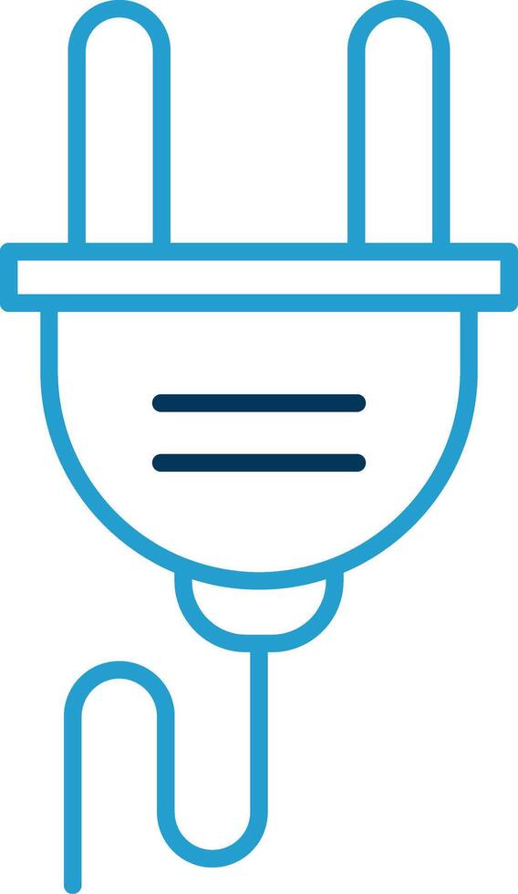 Plug Line Blue Two Color Icon vector