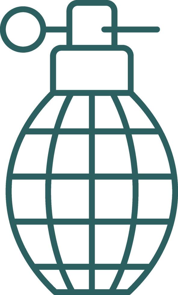 Grenade Line Gradient Round Corner Icon vector