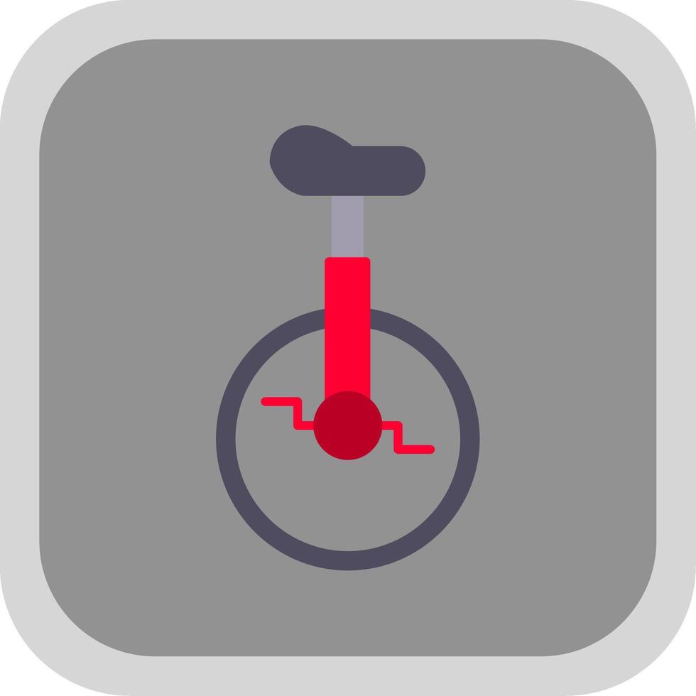 Monocycle Flat Round Corner Icon vector