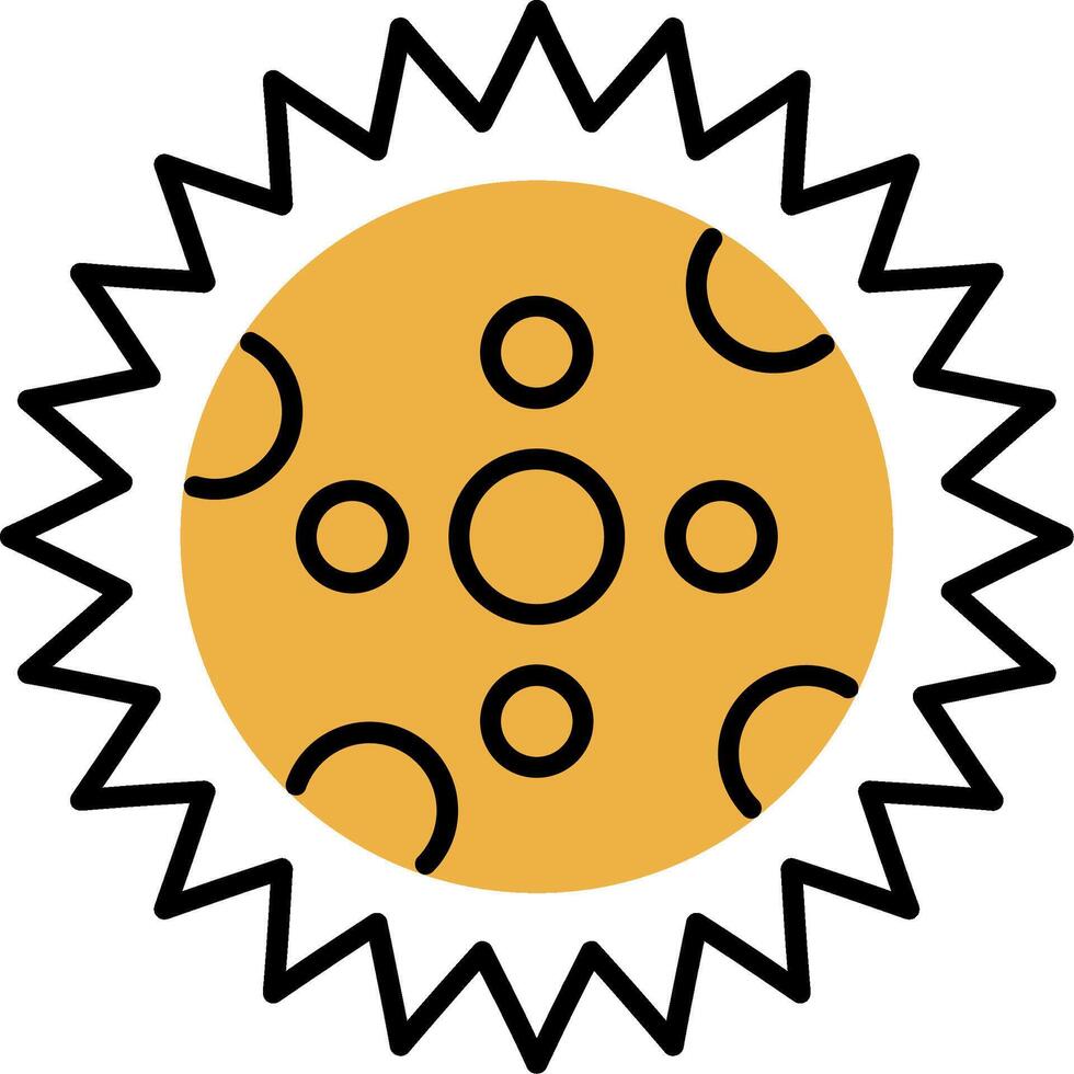 Eclipse Skined Filled Icon vector