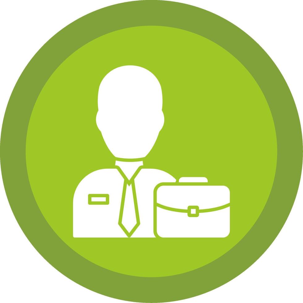 Manager Glyph Multi Circle Icon vector