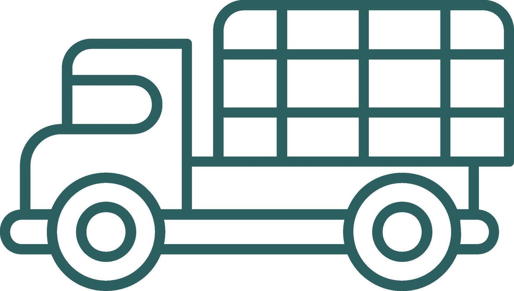 Military Truck Line Gradient Round Corner Icon vector